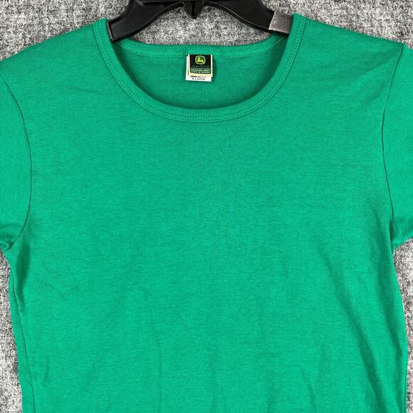 John Deere Shirt Womens Extra Large Green Basic Top Short-Sleeve Casual Tee - Picture 3 of 11
